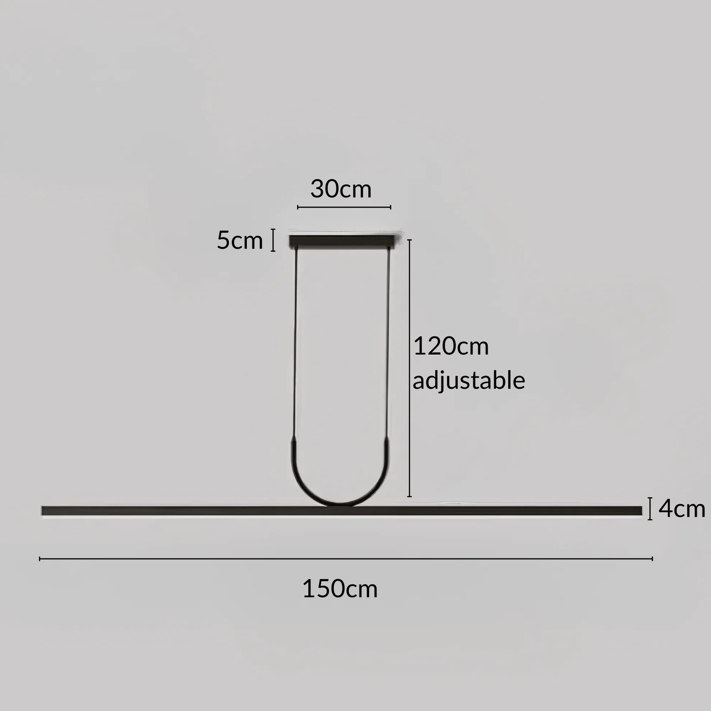 Slim Rectangular LED Pendant Light