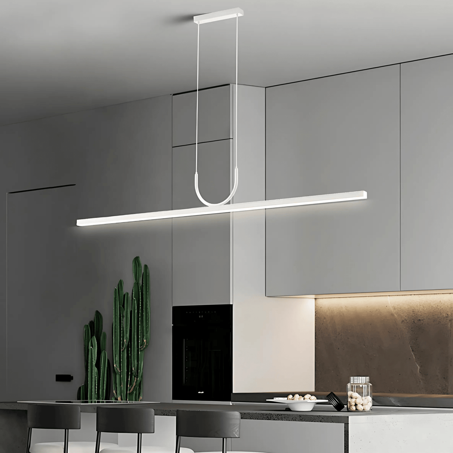 Slim Rectangular LED Pendant Light