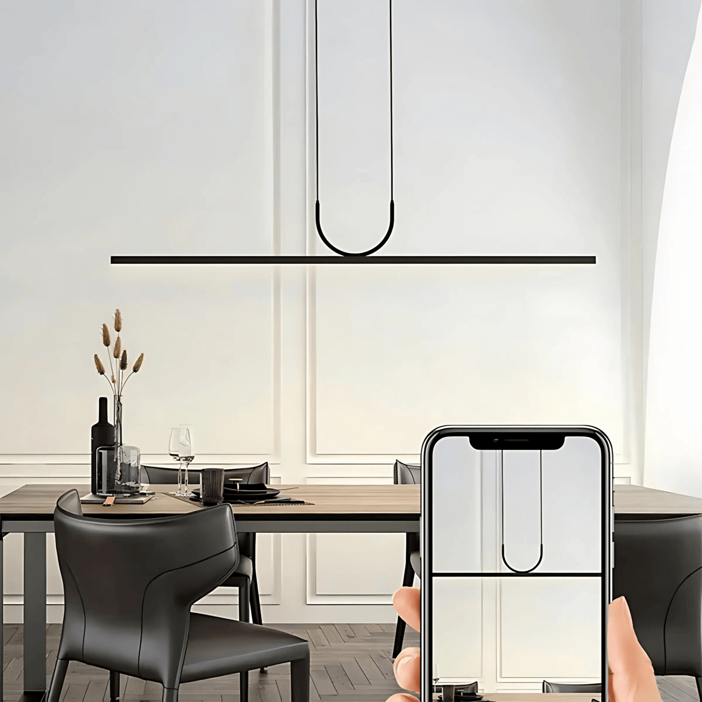 Slim Rectangular LED Pendant Light