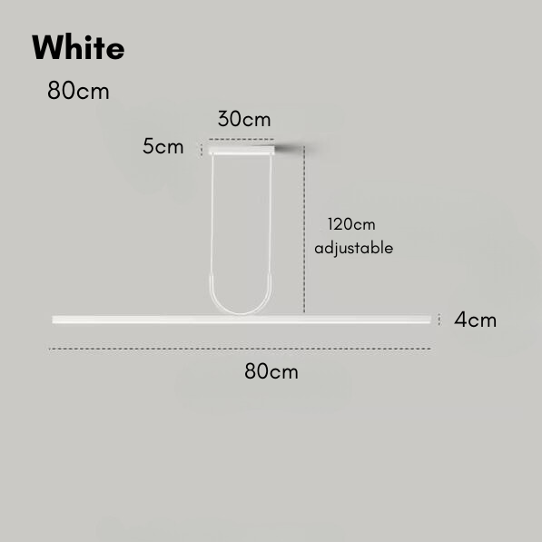 Slim Rectangular LED Pendant Light