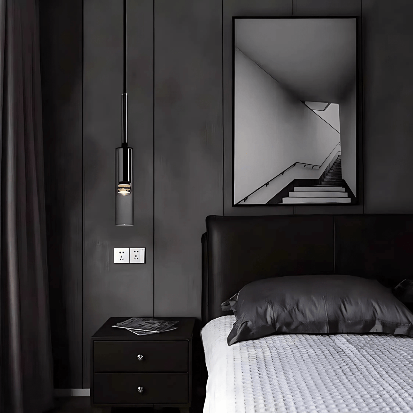 Smoked Glass Pendant Light