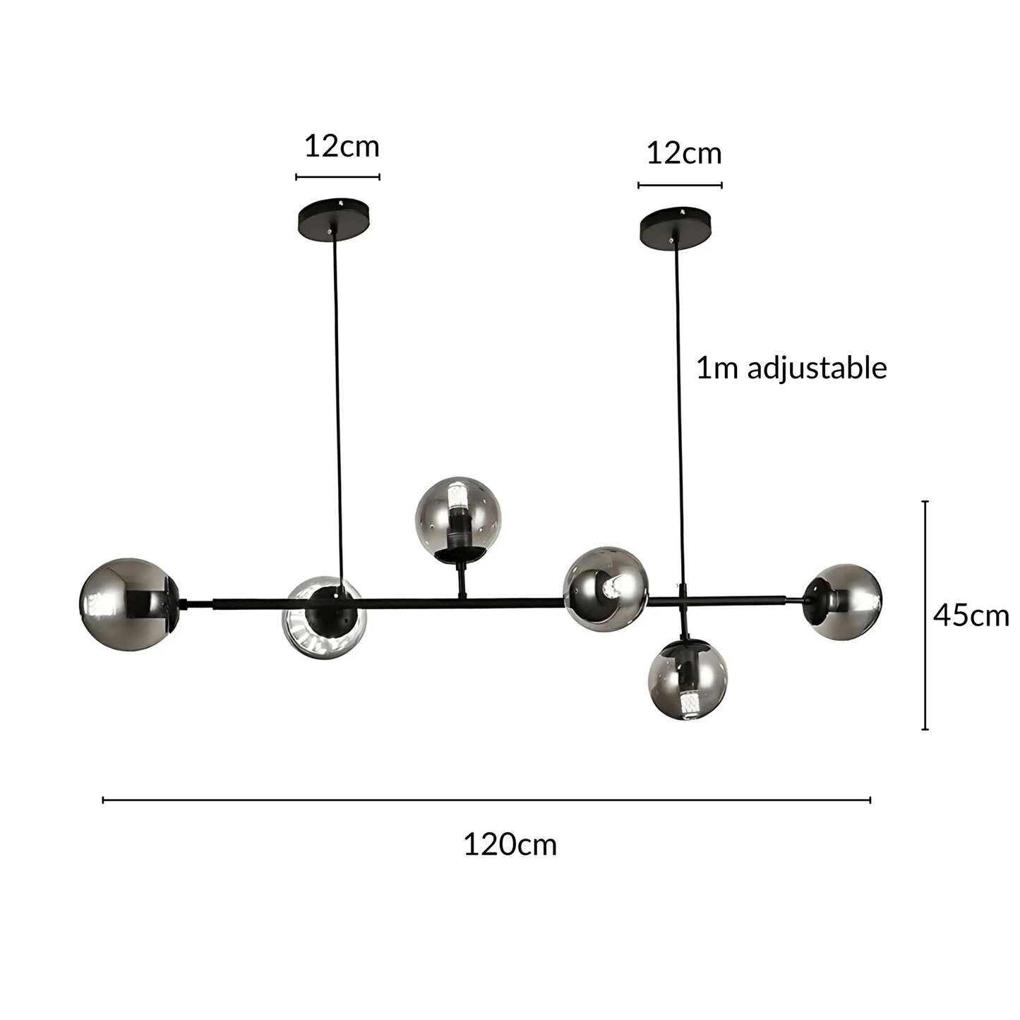 Smoked Or Clear Globe Pendant Light