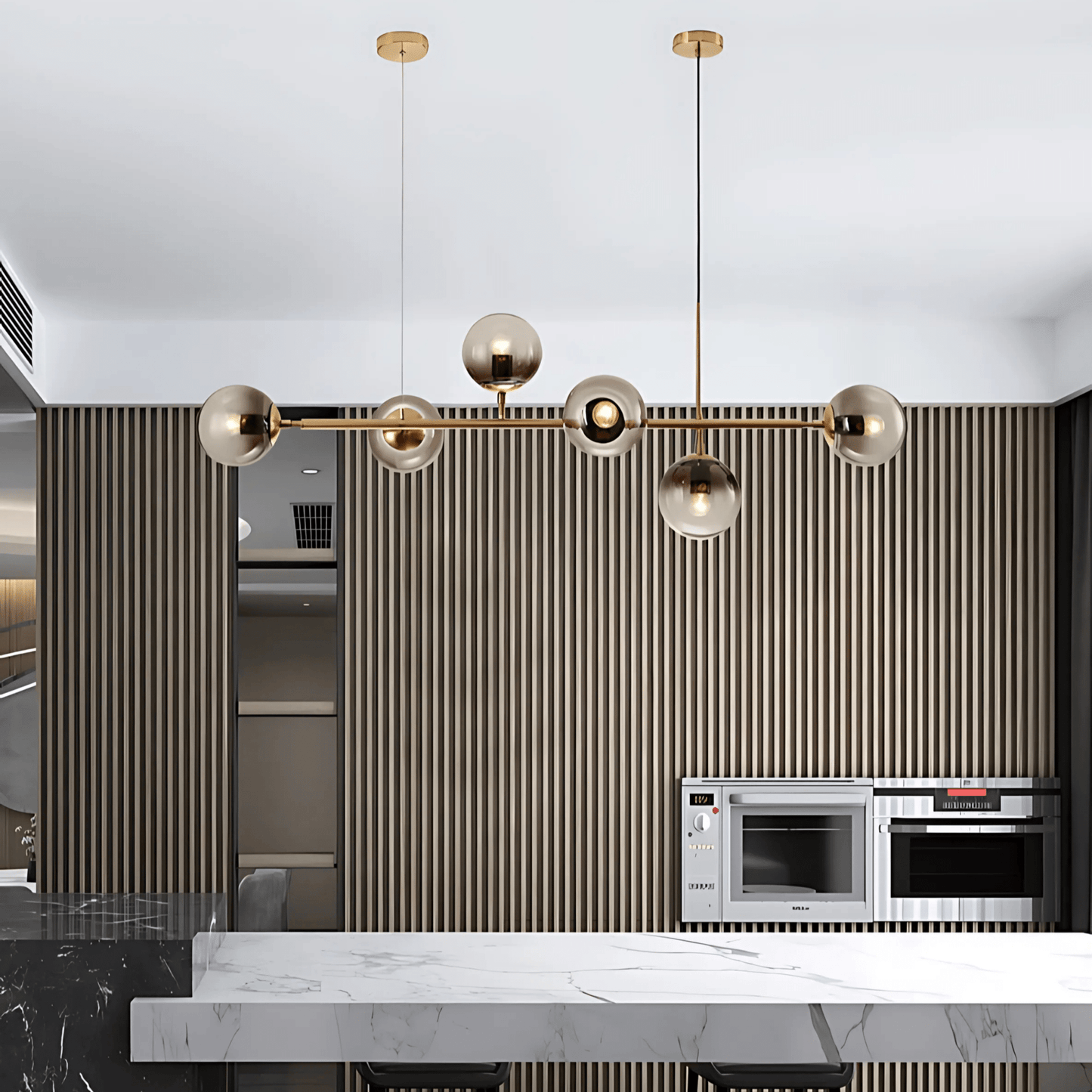 Smoked Or Clear Globe Pendant Light