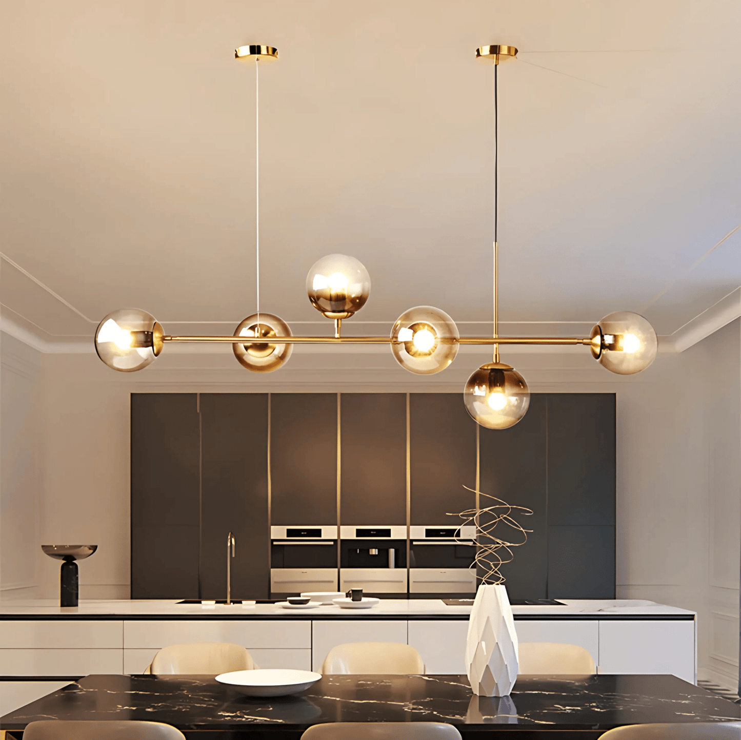 Smoked Or Clear Globe Pendant Light