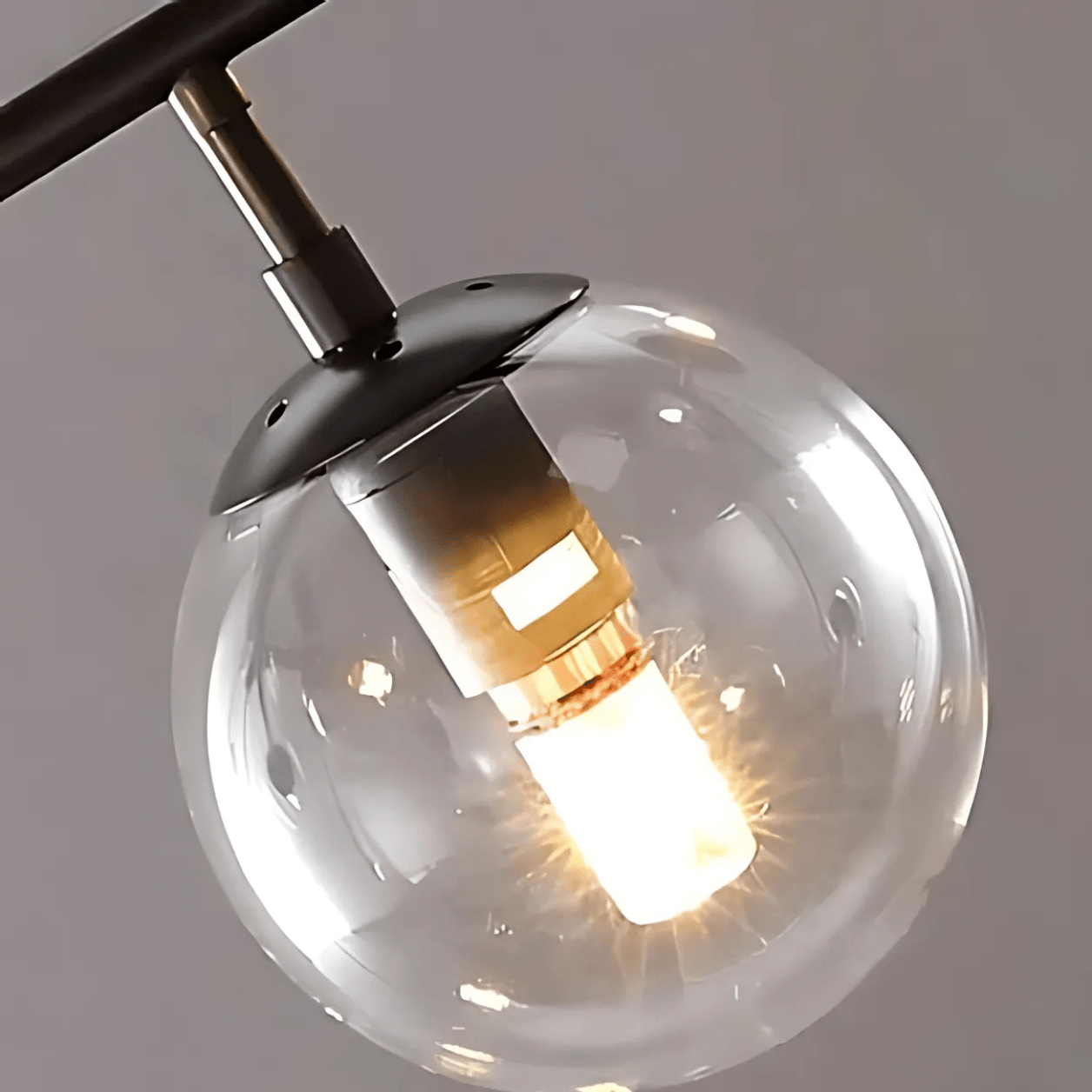 Smoked Or Clear Globe Pendant Light