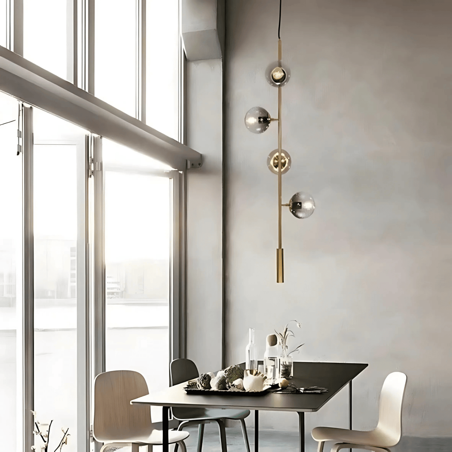 Smoked Or Clear Globe Pendant Light
