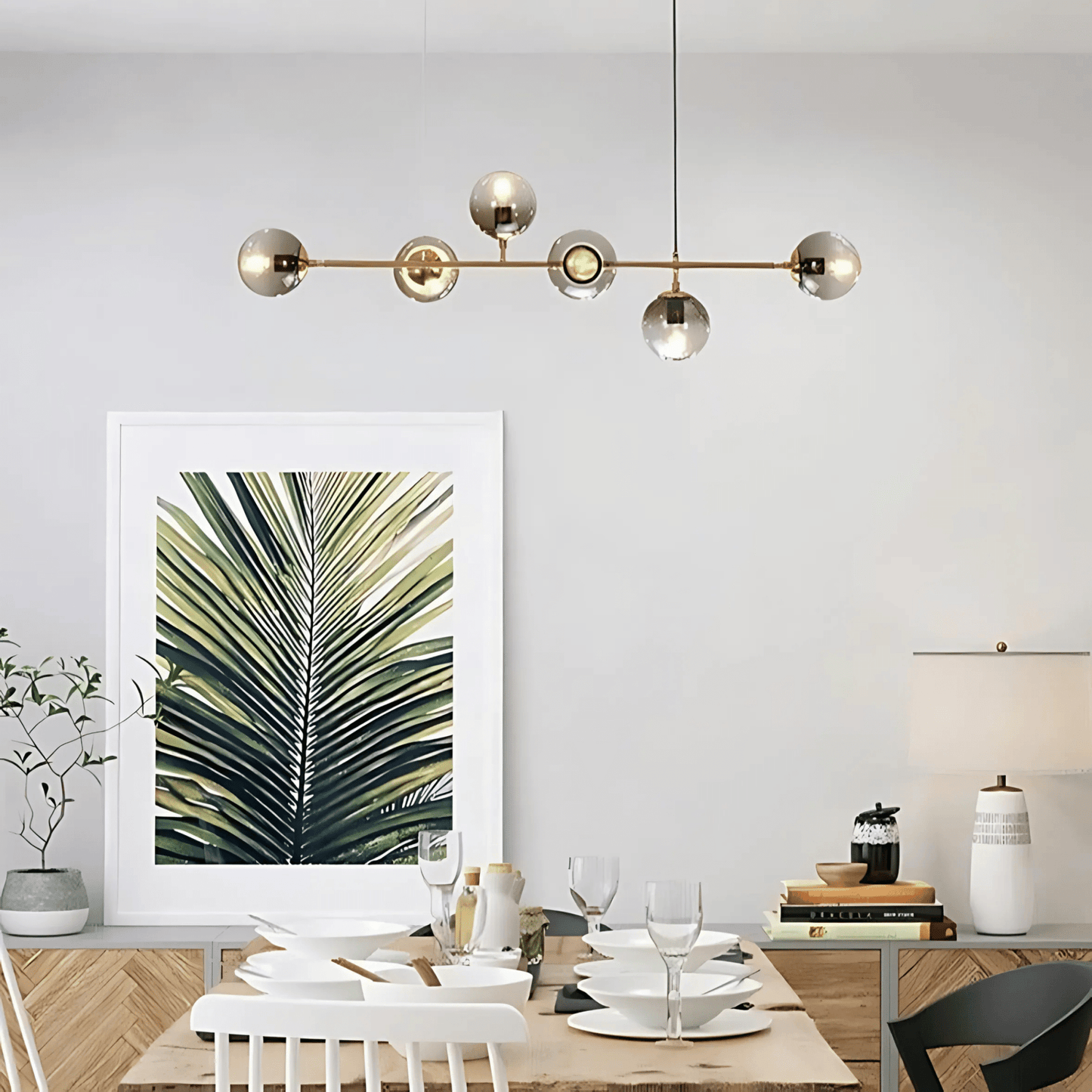 Smoked Or Clear Globe Pendant Light