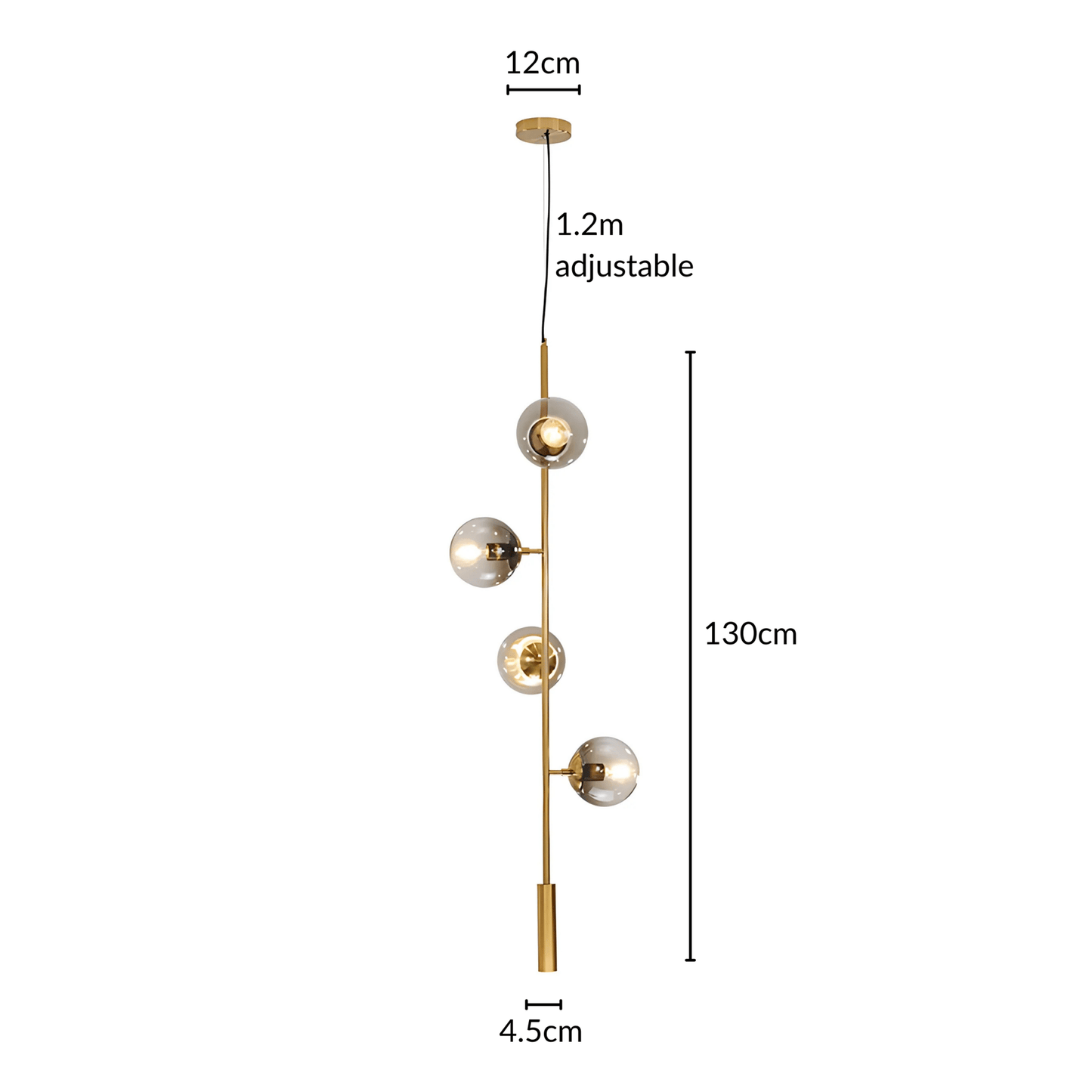 Smoked Or Clear Globe Pendant Light