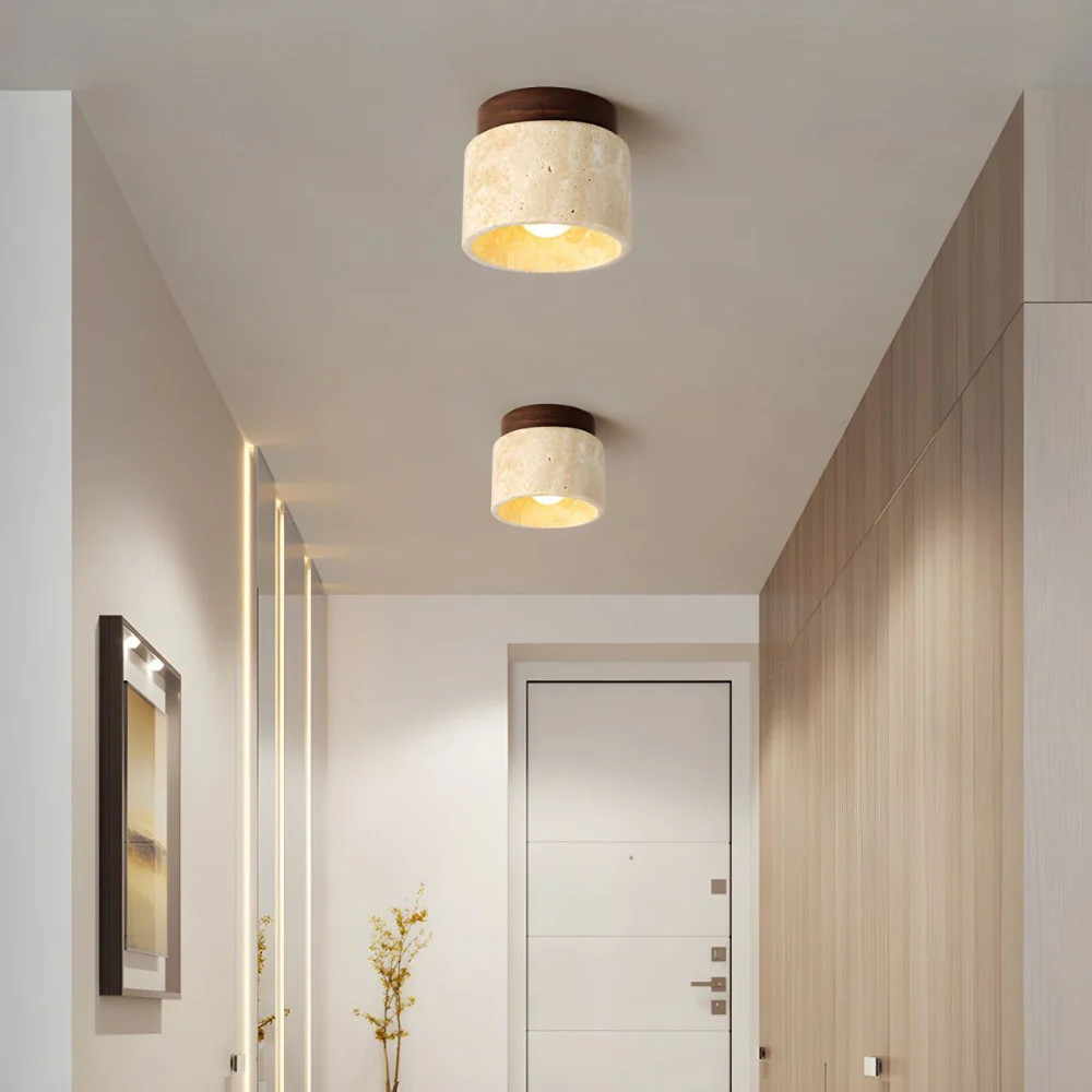 Stone Flush Mounted Ceiling Lamp