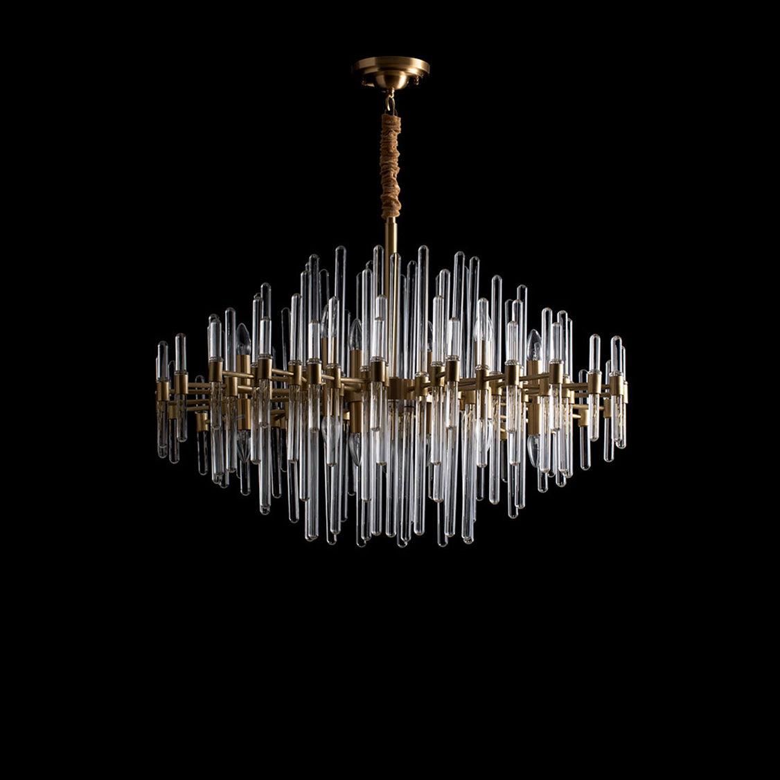 Vintage Brass Starburst Chandelier