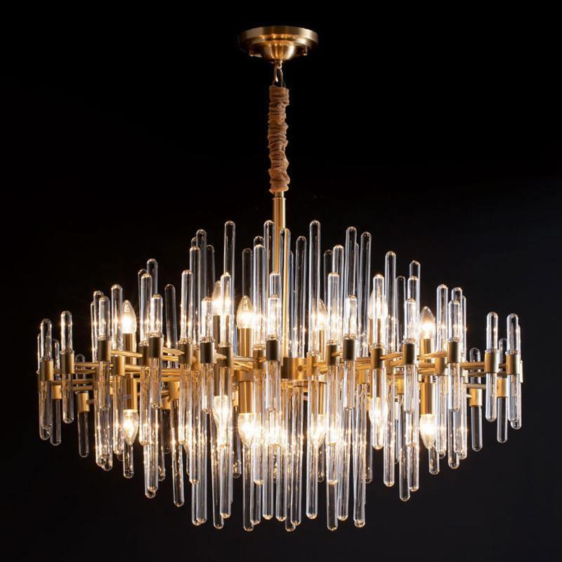 Vintage Brass Starburst Chandelier
