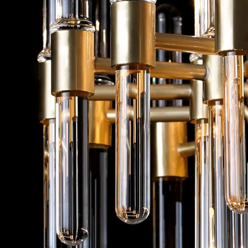 Vintage Brass Starburst Chandelier