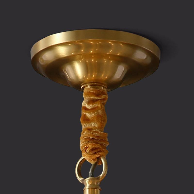 Vintage Brass Starburst Chandelier