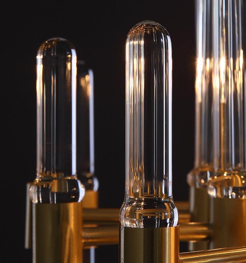 Vintage Brass Starburst Chandelier