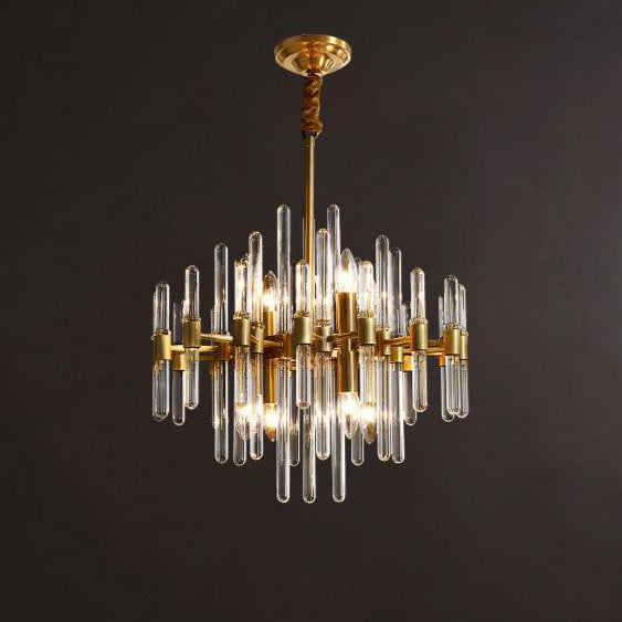 Vintage Brass Starburst Chandelier