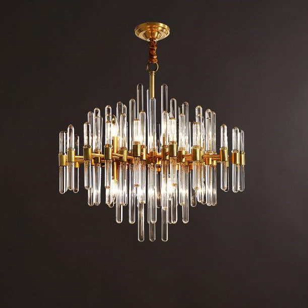 Vintage Brass Starburst Chandelier