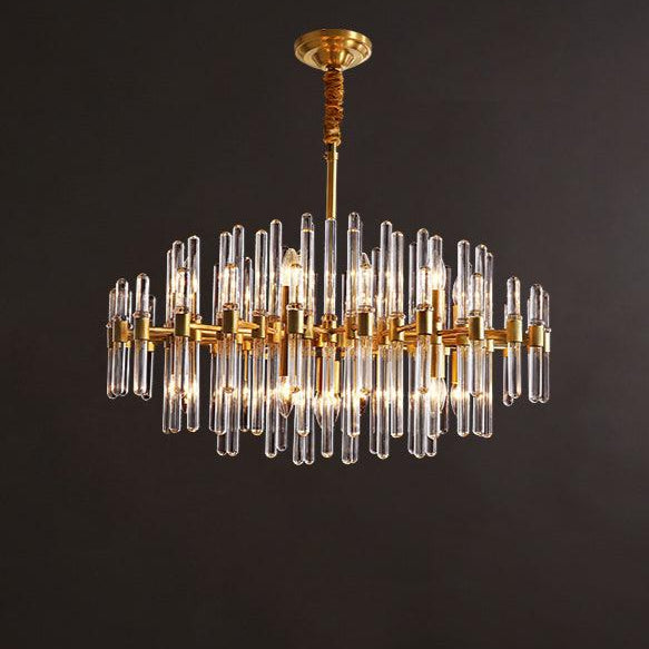 Vintage Brass Starburst Chandelier