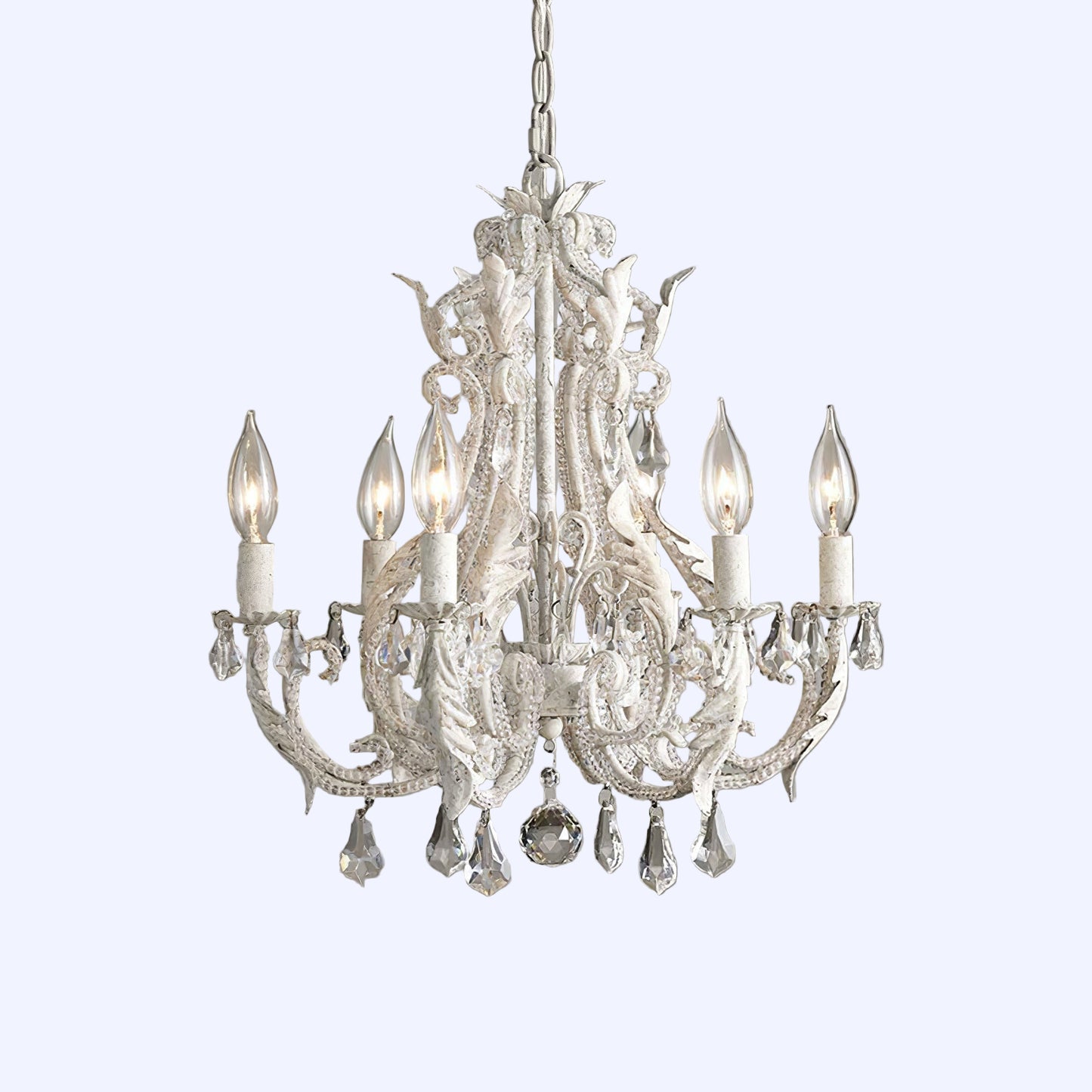 Vintage Crystal Candle Holder Chandelier