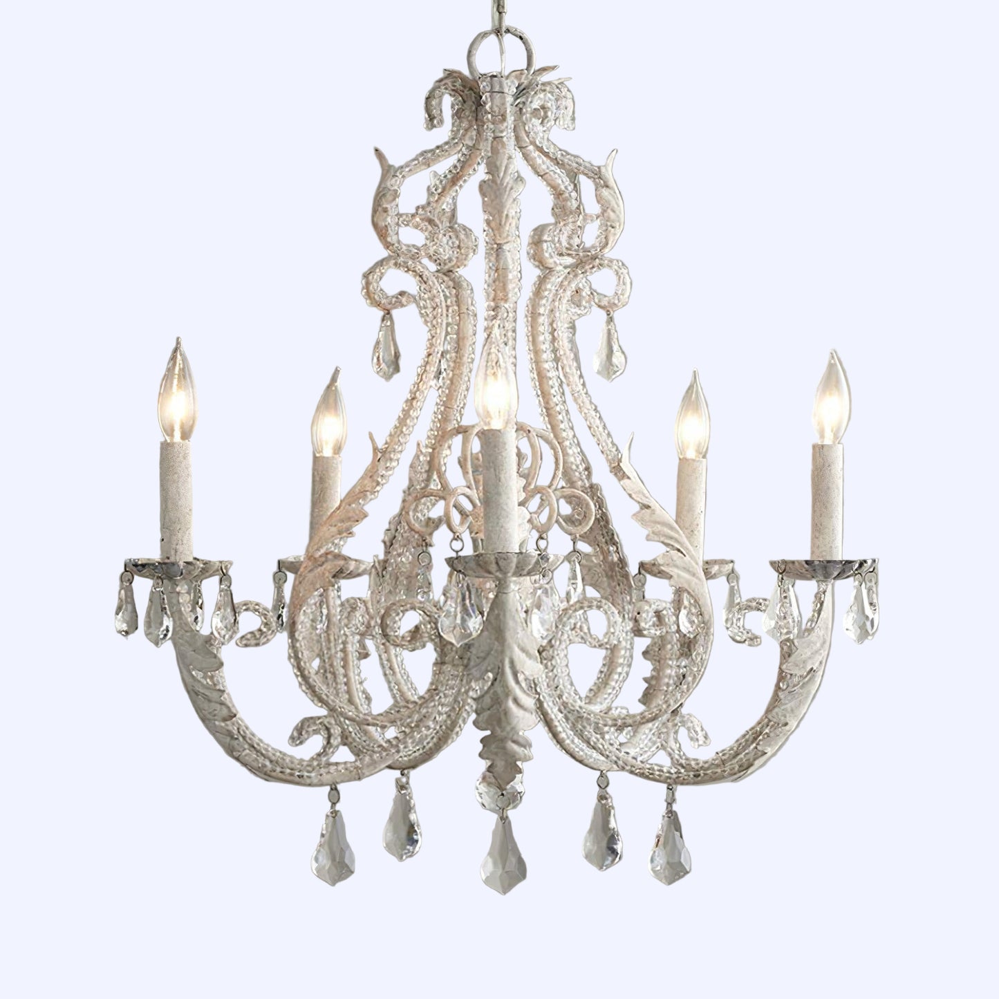 Vintage Crystal Candle Holder Chandelier