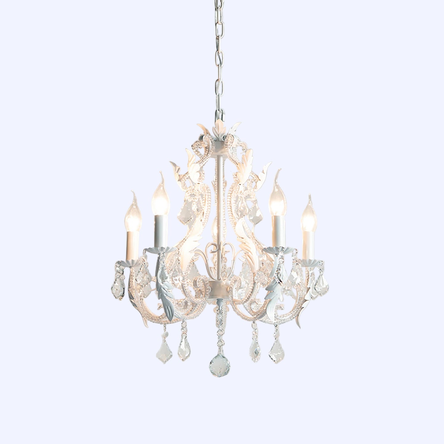 Vintage Crystal Candle Holder Chandelier