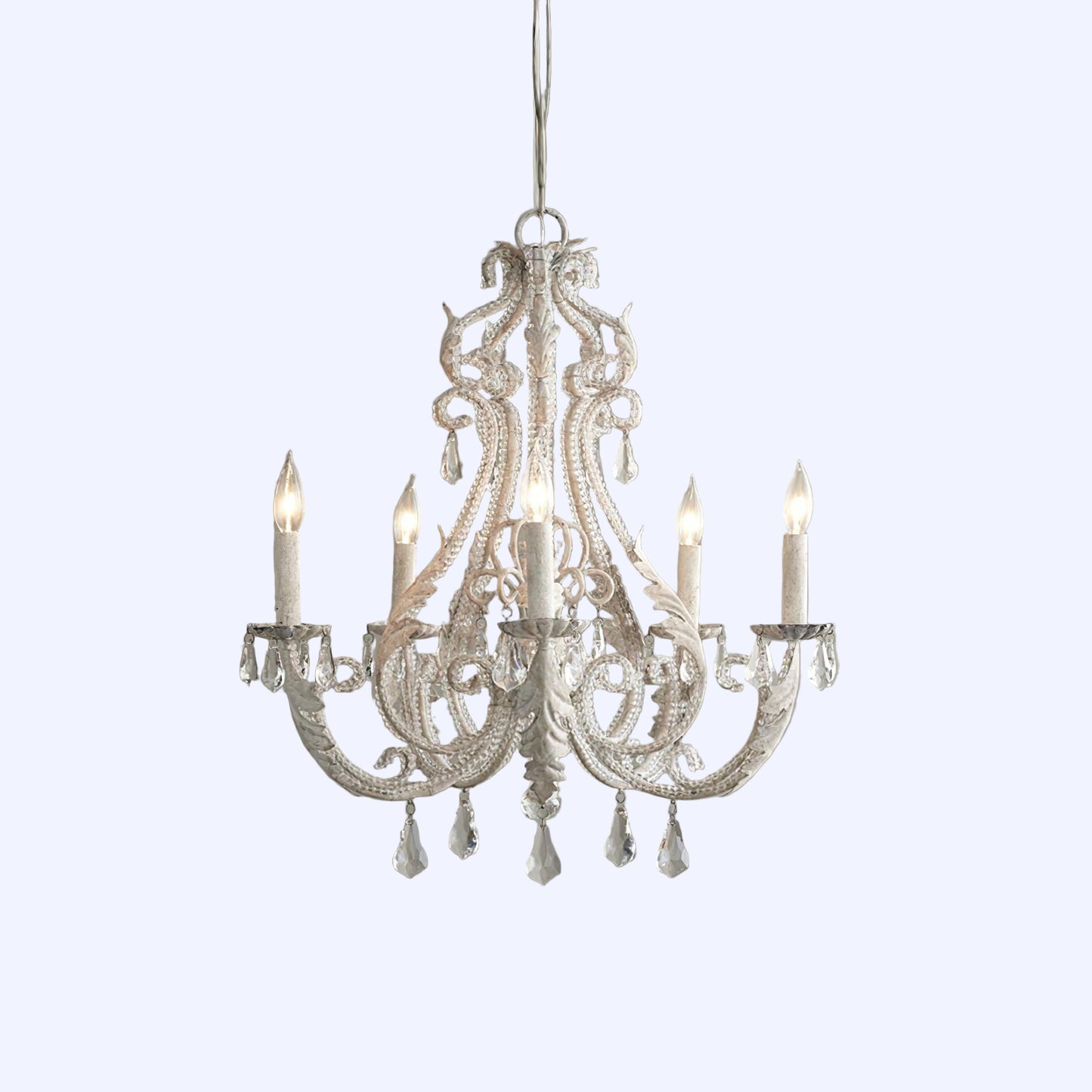 Vintage Crystal Candle Holder Chandelier