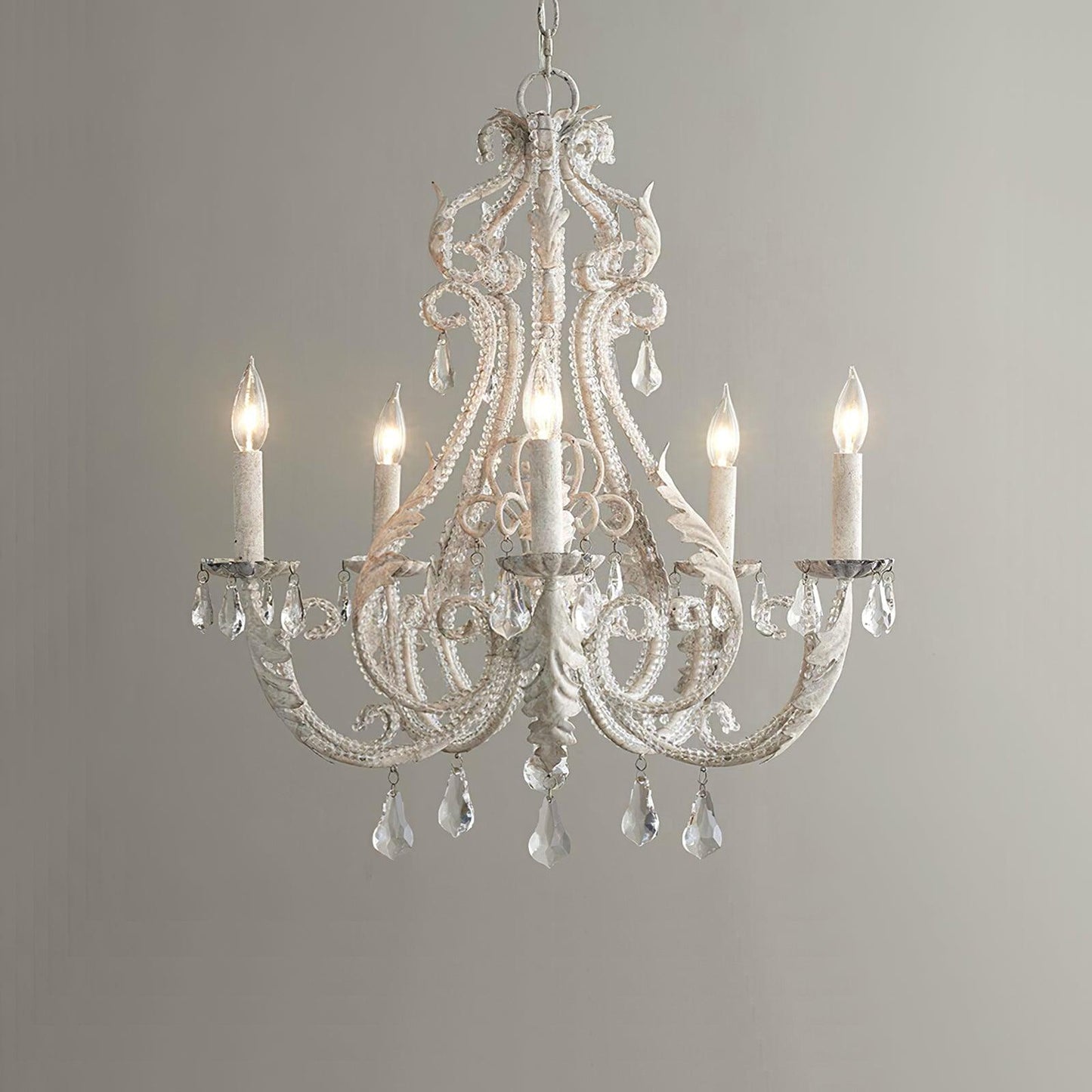 Vintage Crystal Candle Holder Chandelier