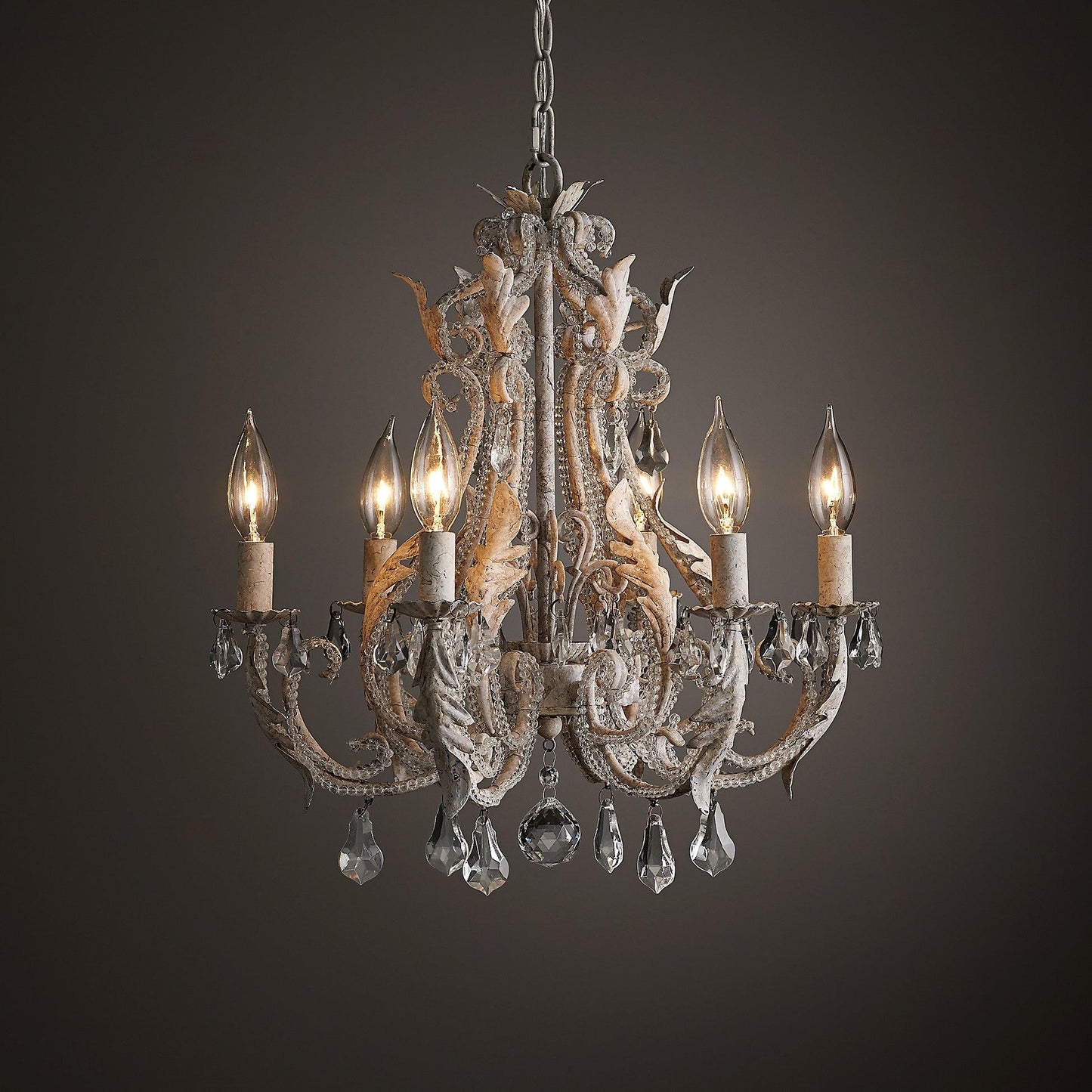 Vintage Crystal Candle Holder Chandelier