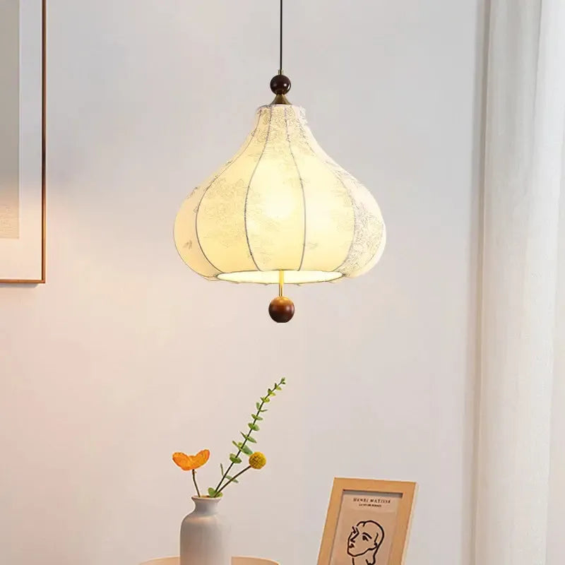 Vintage French Classic Fabric Ceiling Light