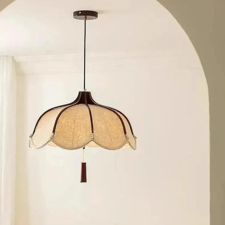 Vintage Japanese Wabi Sabi Flower Chandelier