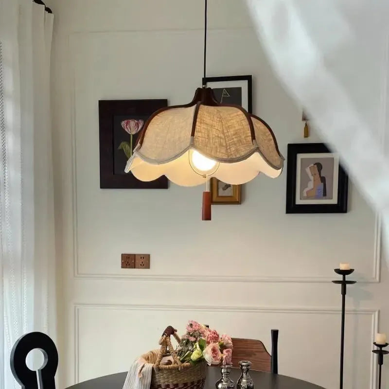 Vintage Japanese Wabi Sabi Flower Chandelier