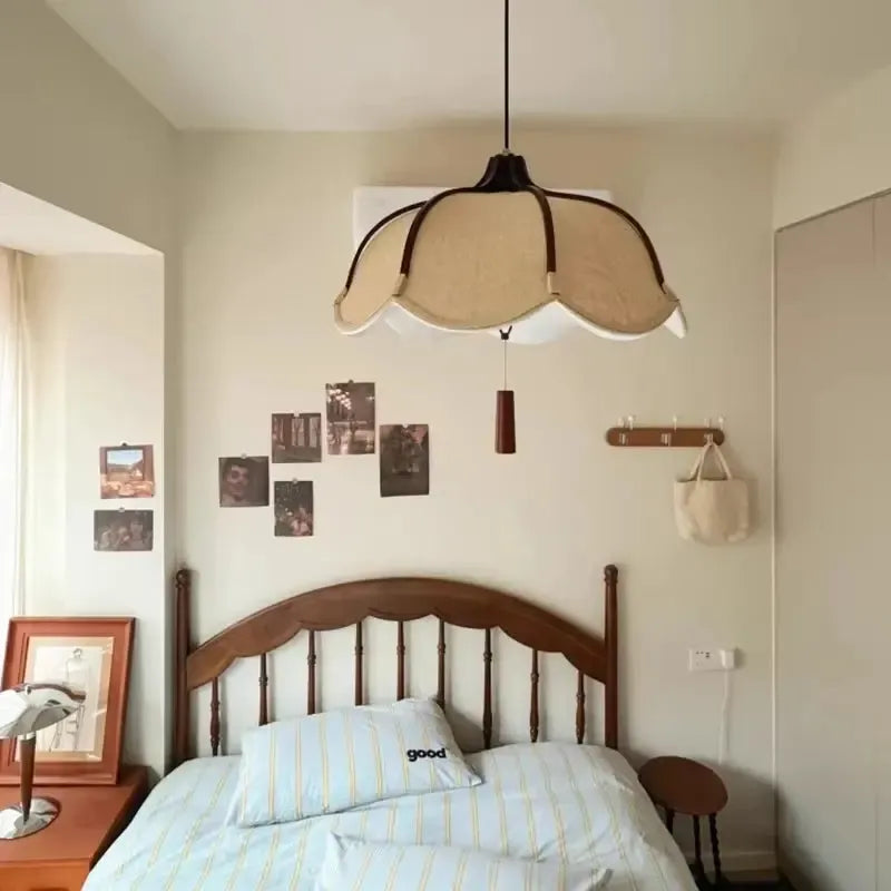 Vintage Japanese Wabi Sabi Flower Chandelier