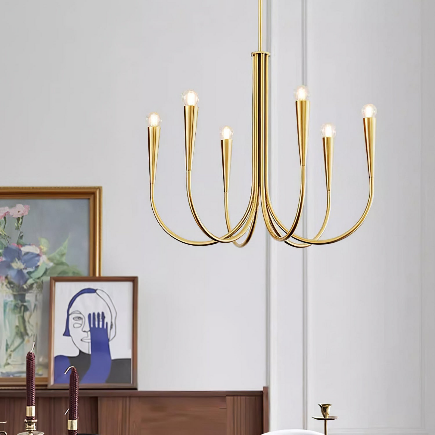 French Nordic Branch Chandelier