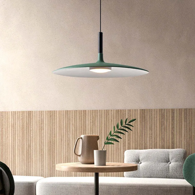 Minimal Nordic Flat Pendant Light