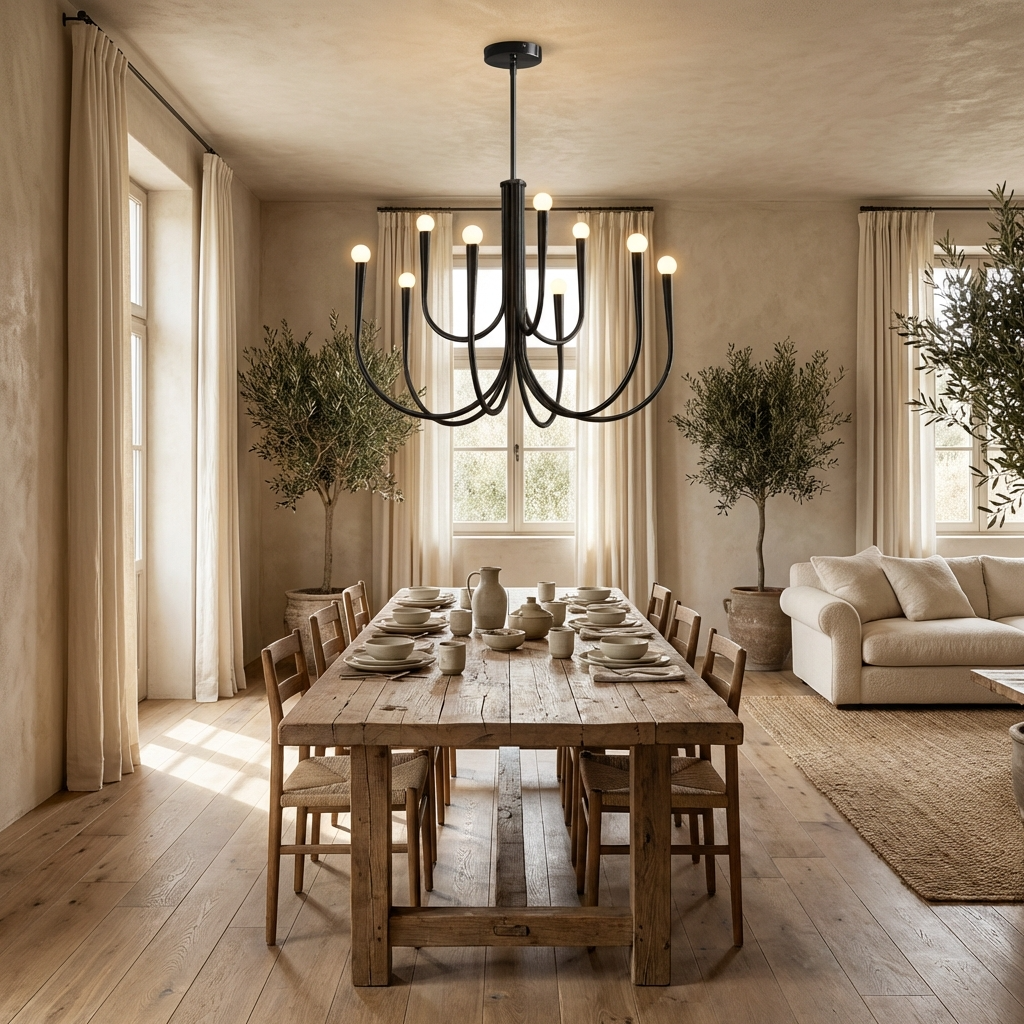 French Nordic Branch Chandelier