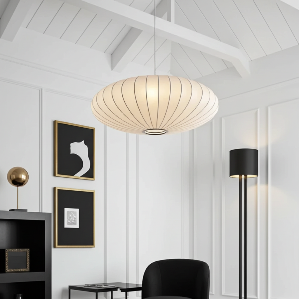 Silk Japanese Wabi-Sabi Chandelier
