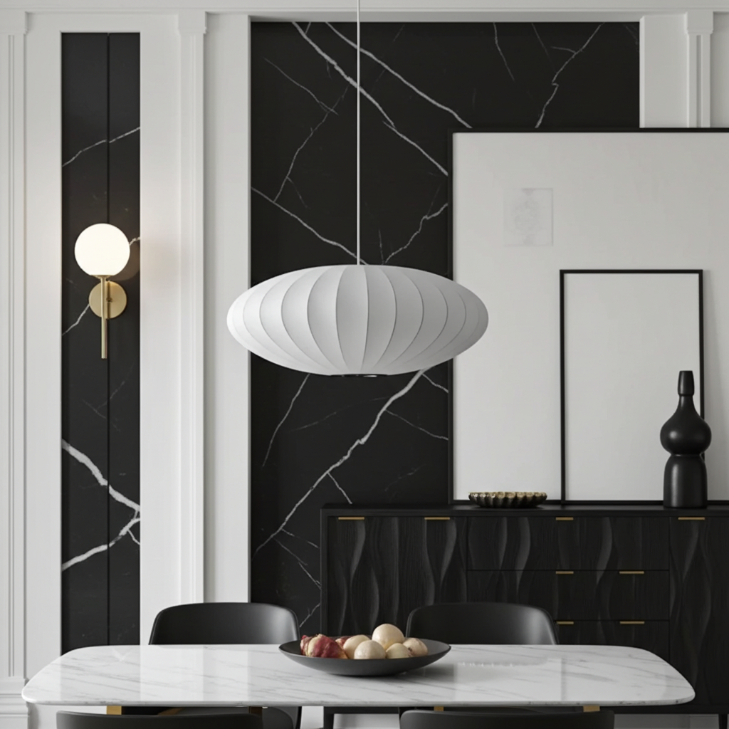Silk Japanese Wabi-Sabi Chandelier