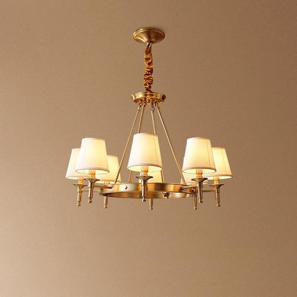Retro American Gold Chandelier
