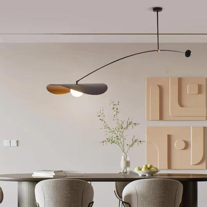 Adjustable Black And Gold Pendant Light