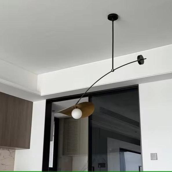 Adjustable Black And Gold Pendant Light