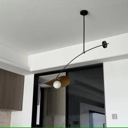 Adjustable Black And Gold Pendant Light