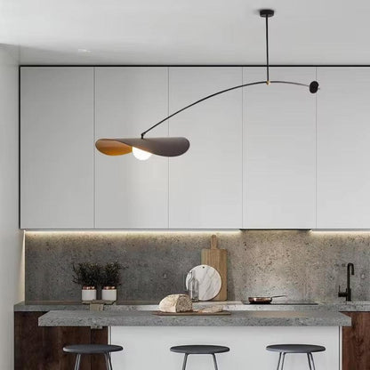 Adjustable Black And Gold Pendant Light