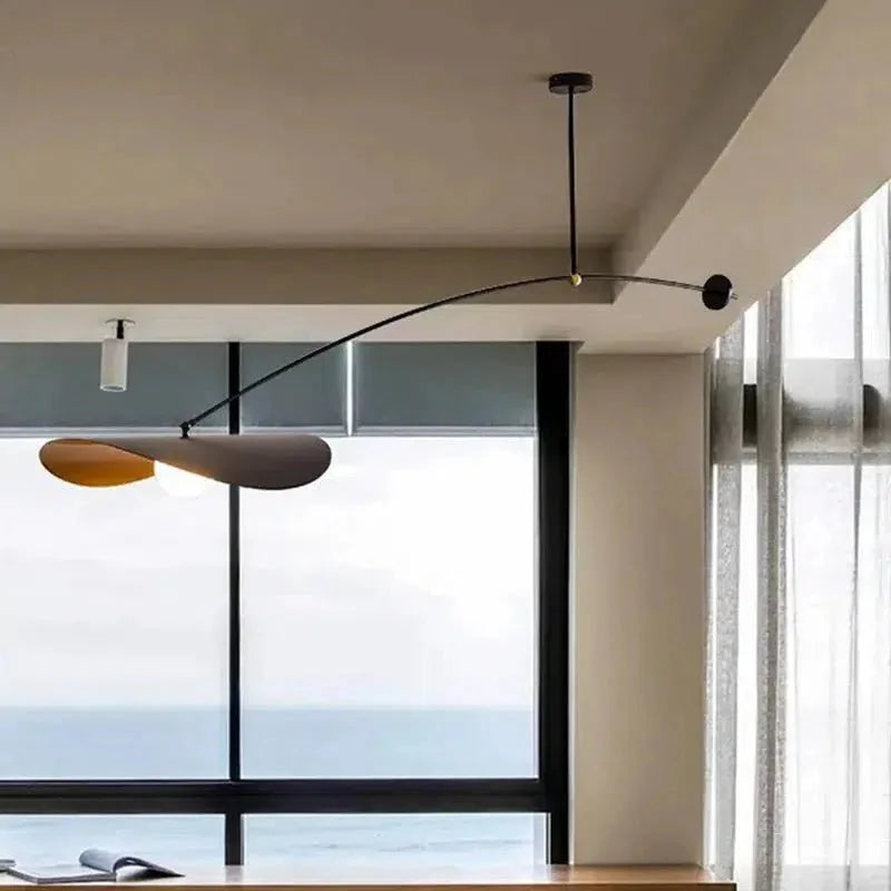 Adjustable Black And Gold Pendant Light