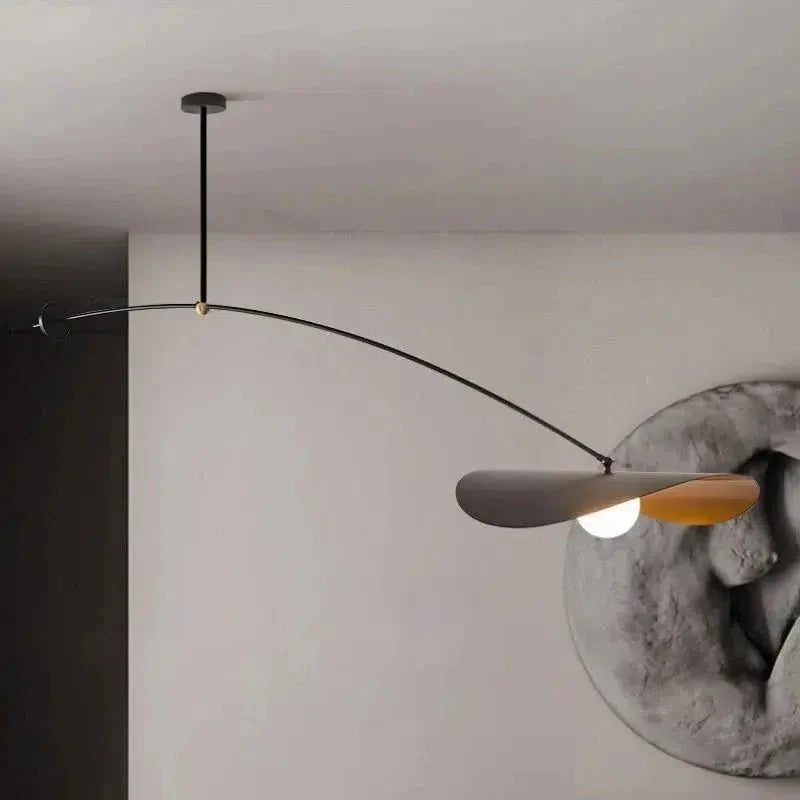 Adjustable Black And Gold Pendant Light