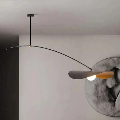 Adjustable Black And Gold Pendant Light