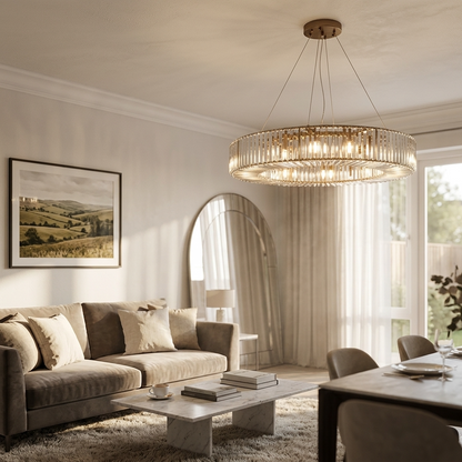 Aurora Crystal Ring Chandelier
