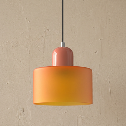 Bauhaus Coloured Glass Bowl Pendant Light