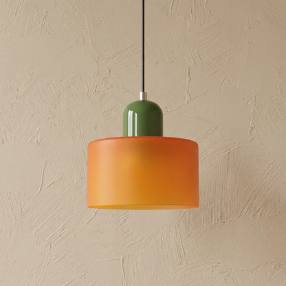 Bauhaus Coloured Glass Bowl Pendant Light