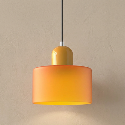 Bauhaus Coloured Glass Bowl Pendant Light