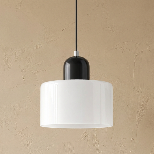 Bauhaus Coloured Glass Bowl Pendant Light