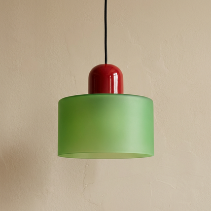 Bauhaus Coloured Glass Bowl Pendant Light